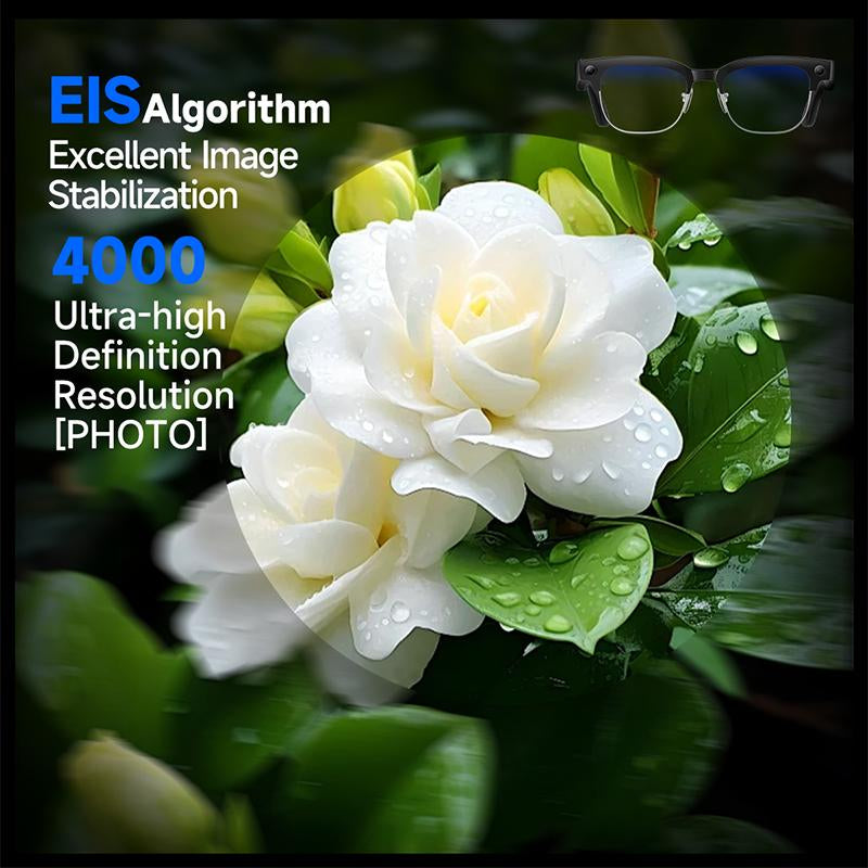 AI Metal Half-Frame Smart Glasses with AI Voice Assistant 164-Language Real-Time Translation Photo Video Capture Bluetooth Calls Music Ideal for Travel Adventure